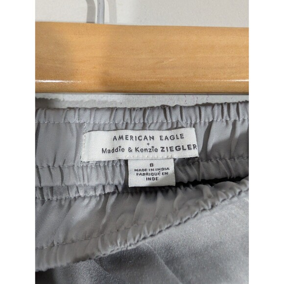 American Eagle Womens Maddie & Kensie Ziegler Gray Pull on Midi Skirt Sz 8 Fairy - Picture 2 of 7